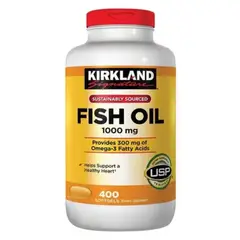 KIRKLAND - Fish OIL 1000mg 400 Tabs –