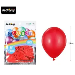 GENERICO - Globos de látex rojo mate 25cm 20pcs