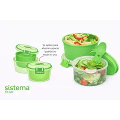 SISTEMA - Contenedor de Almuerzo 965 ml. Apto para Microondas - Fabricados en Nueva Zelandia
