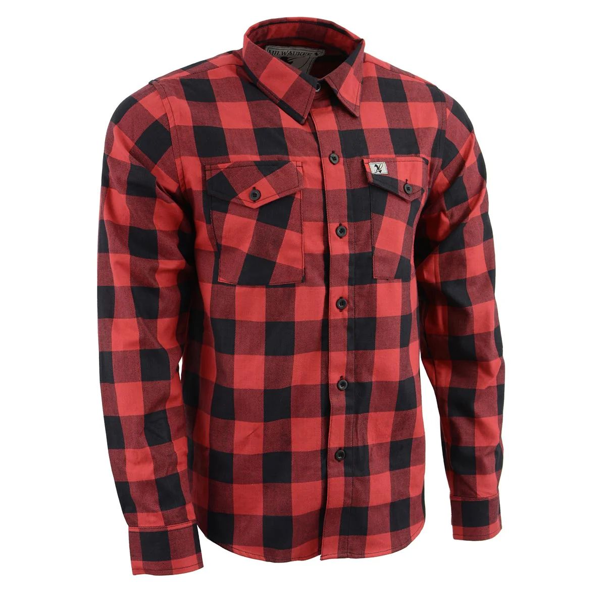 MILWAUKEE LEATHER - Camisa Cuadros Rojo con Negro