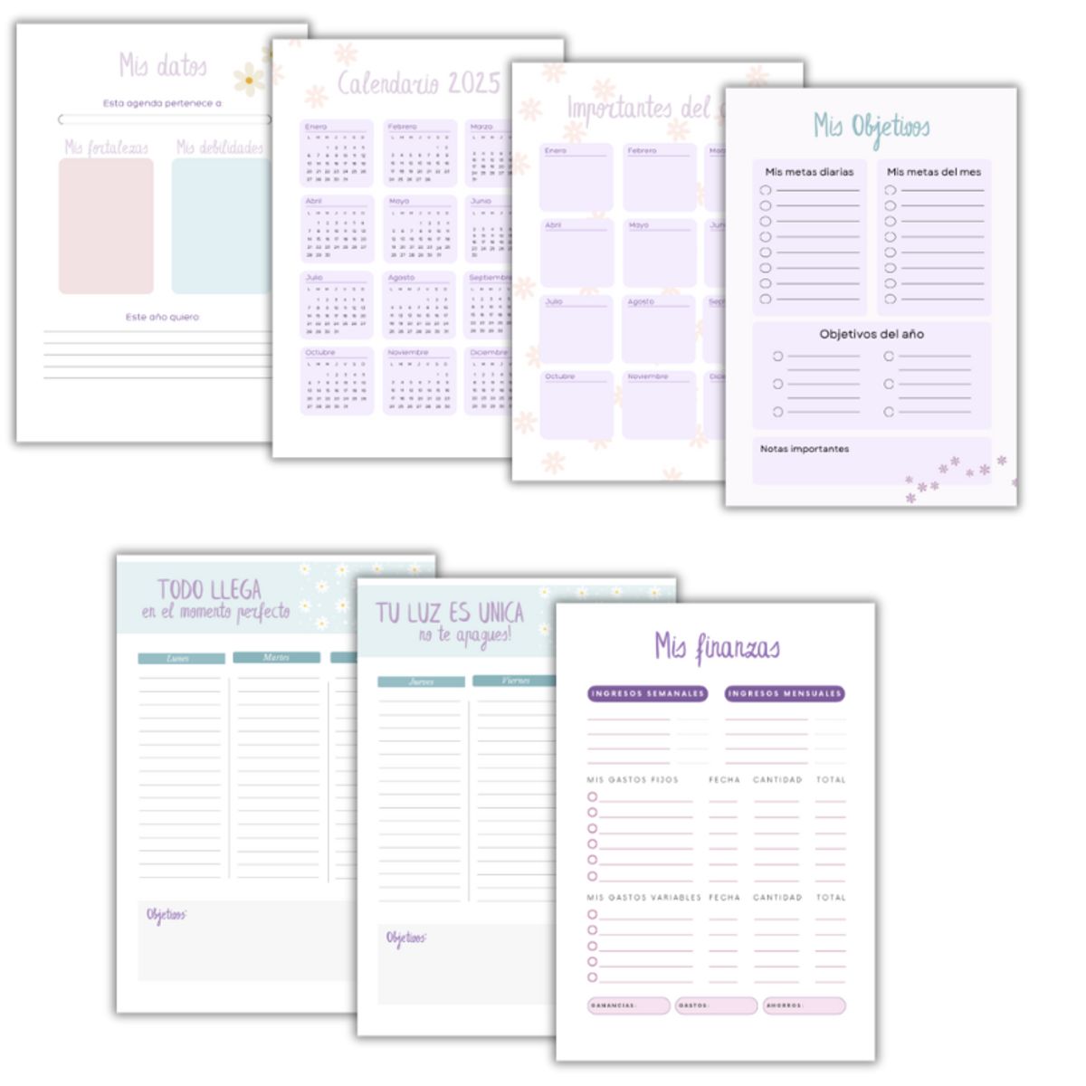 GENERICO - Agenda de planificacion anual Tu unico limite esta en tu mente lila