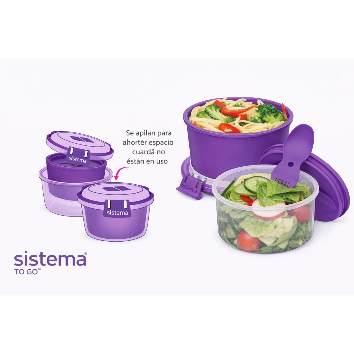 SISTEMA - Contenedor de Almuerzo 965 ml. Apto para Microondas - Fabricados en Nueva Zelandia
