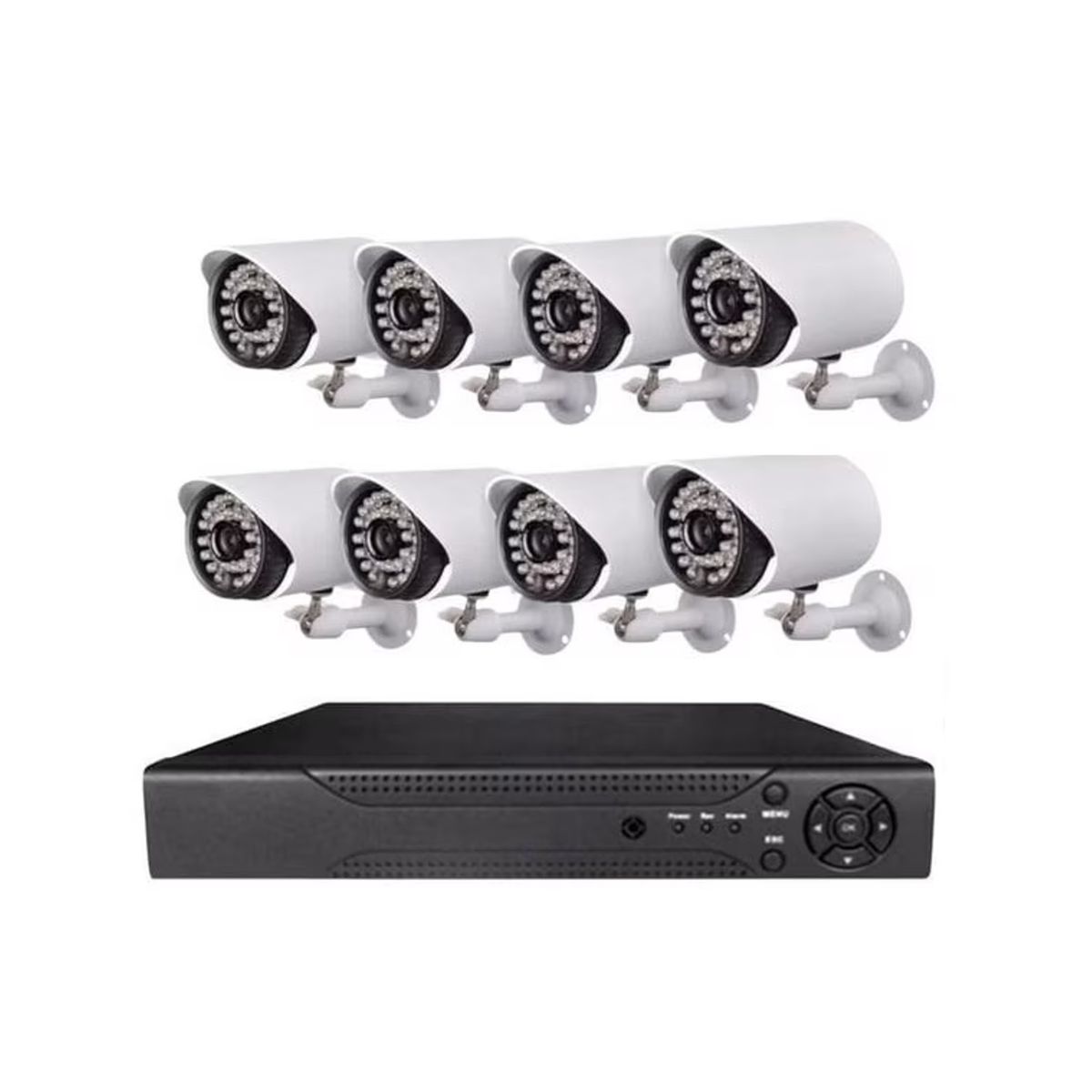 GENERICO - Kit de 8 Cámaras HD Con Dvr 1080p FULL HD