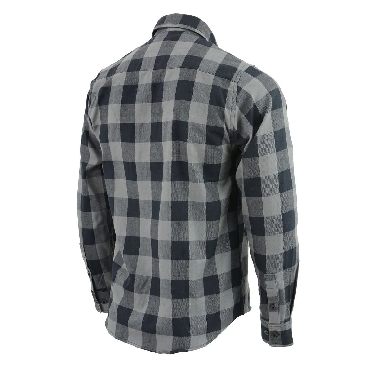 MILWAUKEE LEATHER - Camisa Cuadros Gris con Negro