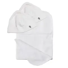 LITTLE FOOT - Set 2 Gorros Y 1 Tuto Blanco Unisex Bebé