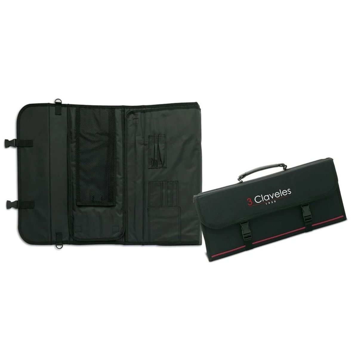 3 CLAVELES - Maletin Porta Cuchillo 17 Piezas en Loneta