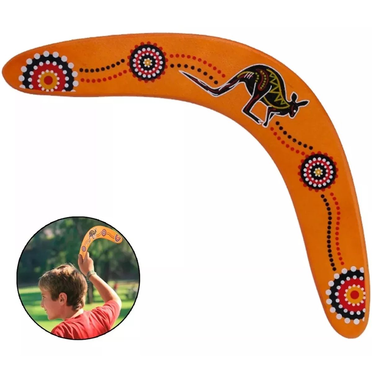 ATURE - Bumerán Boomerang De Madera Exteriores Juguete Volador