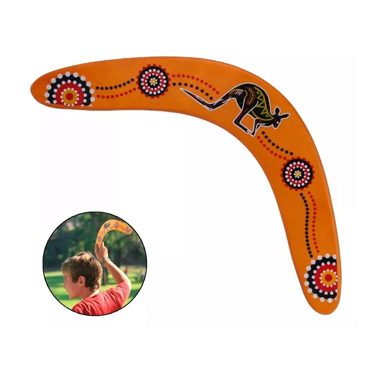 ATURE - Bumerán Boomerang De Madera Exteriores Juguete Volador
