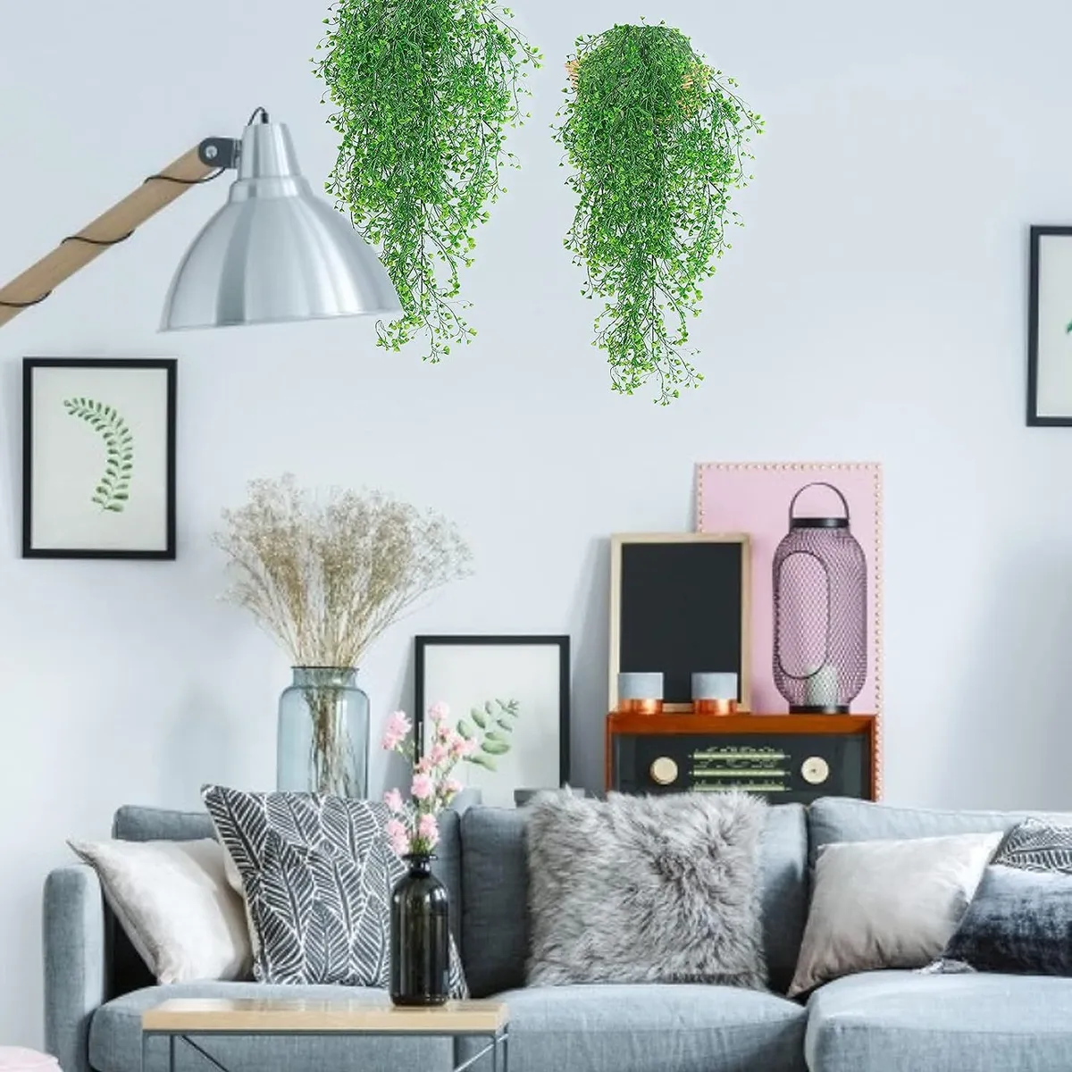 ATURE - 2 Pcs De Plantas Artificiales Colgante Vid De Flores 80cm