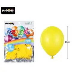 GENERICO - Globos de látex amarillo mate 25cm 20pcs