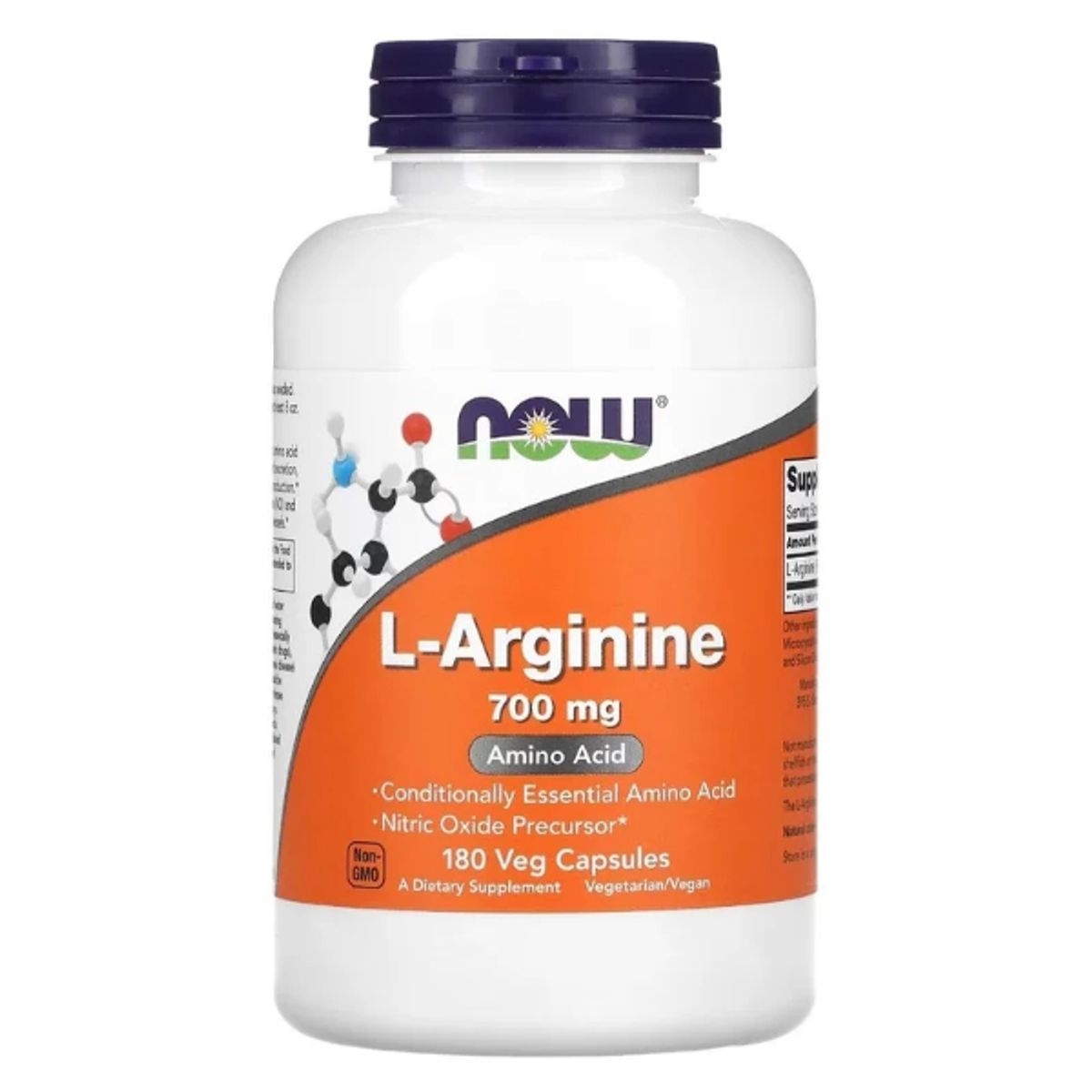 NOW - L-Arginina 700mg 180 Veg Caps – Now