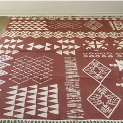 TODOHOGAR SANTIAGO DE CHILE - Alfombras Kilim - 180 cm x 200 cm Terracota Tribal