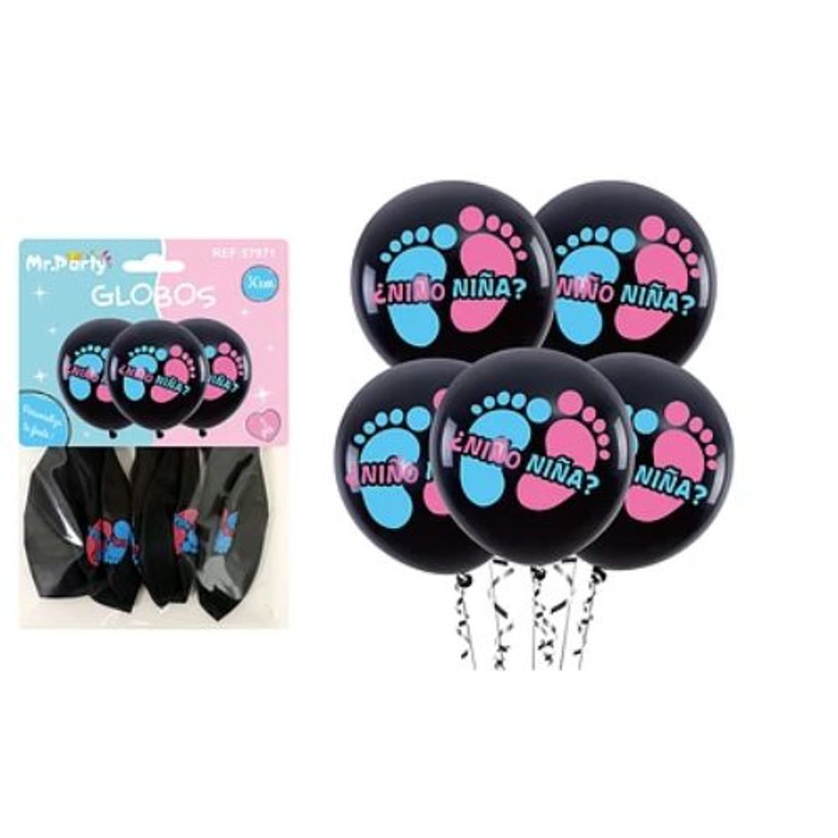 GENERICO - Globos de látex baby shower 30cm 5pcs