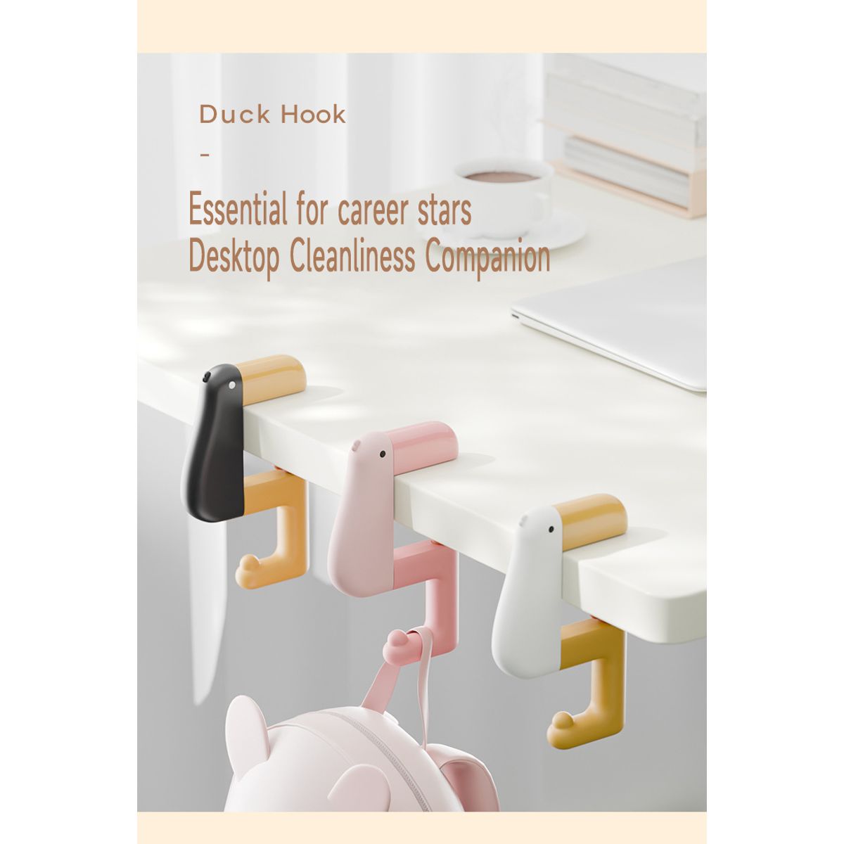 GENERAL - 2 pcs Colgador De Bolsos Para Escritorio Gancho Ajustable De