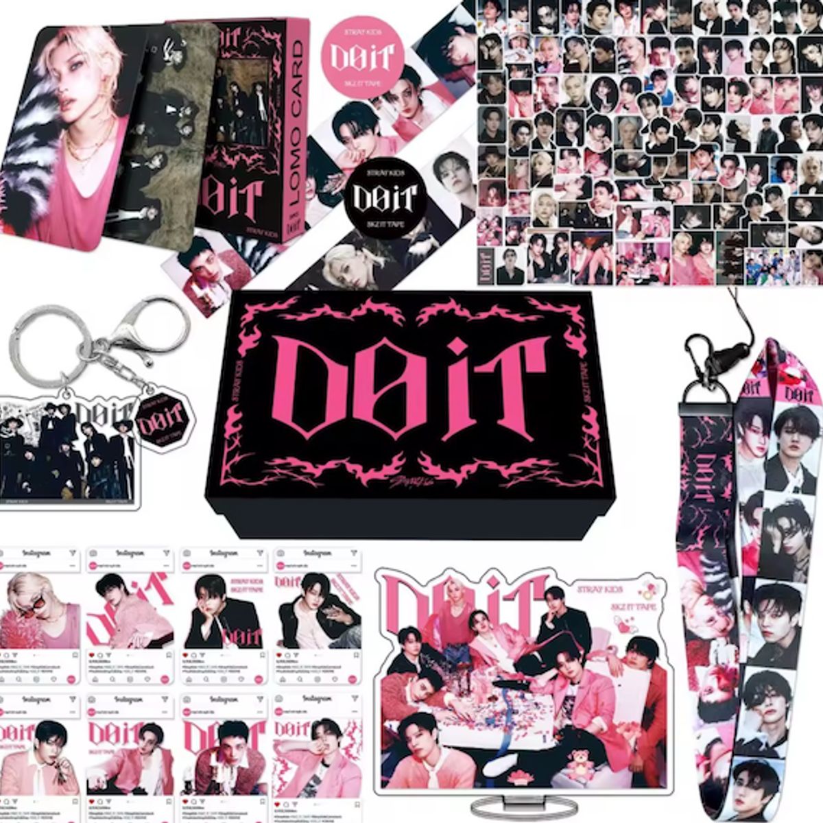 GENERICO - Caja Regalo Accesorio Stickers Stray Kids Album Skz It Tape Kpop Doit Multicolor