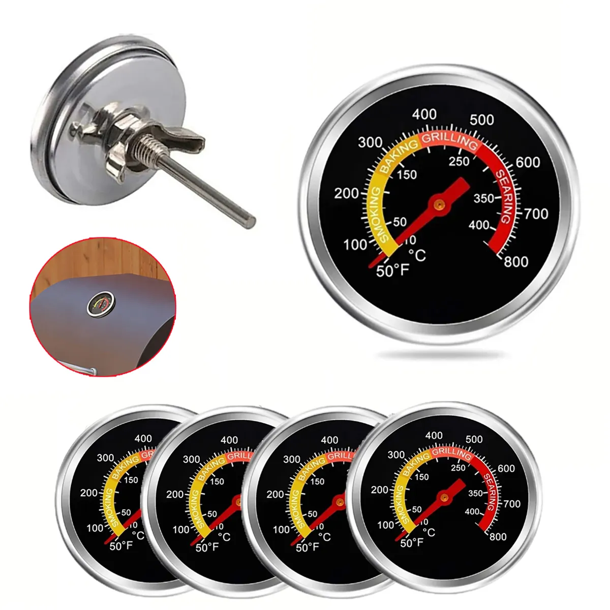 GENERICO - 4pcs Termometro Para Hornos Indicador Temperatura Cocina