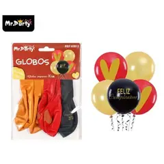 GENERICO - Globos de látex feliz cumpleaños 5pcs