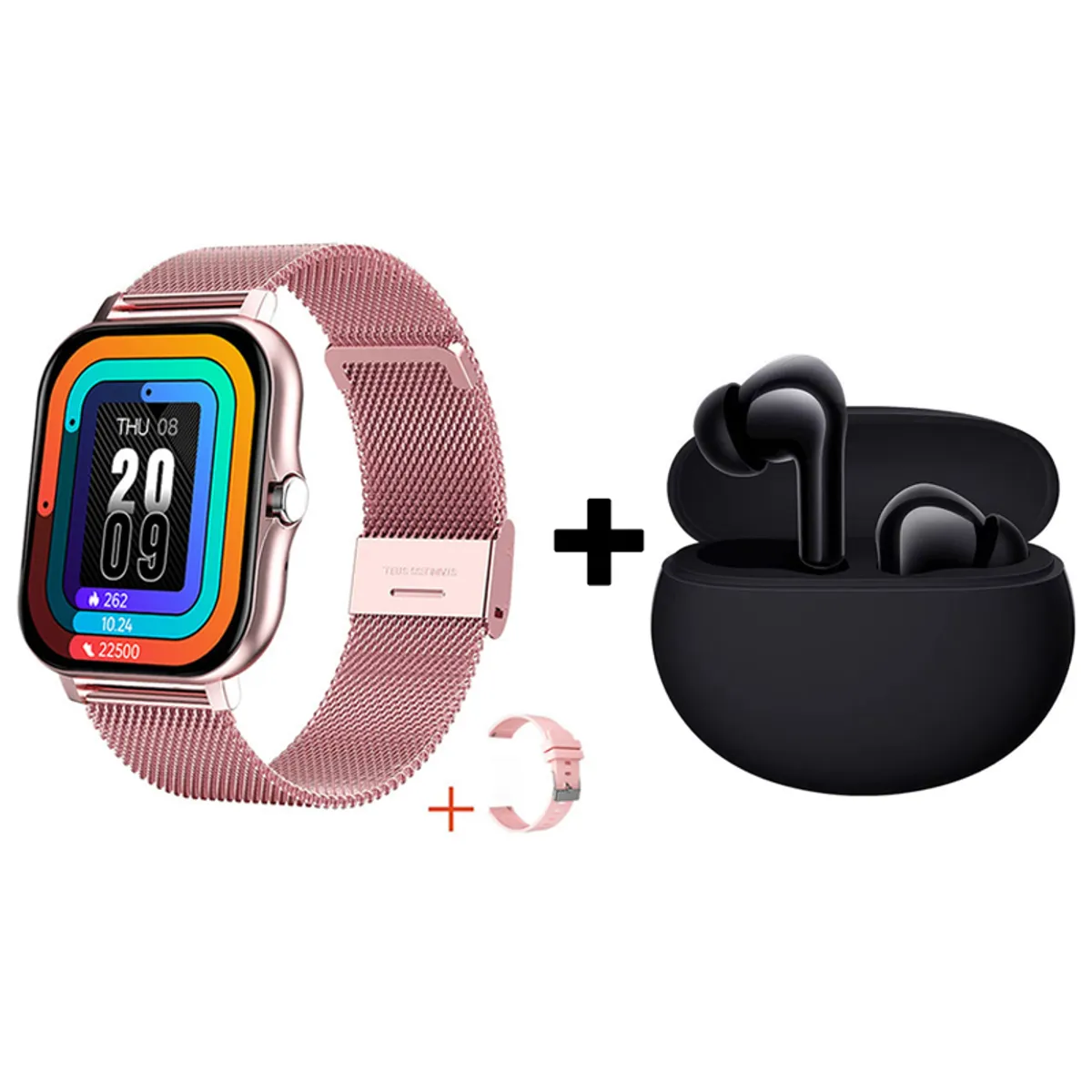 XIAOMI - Audífonos Bluetooth Redmi Buds 4 Active y Reloj Inteligente Y13-Rosa