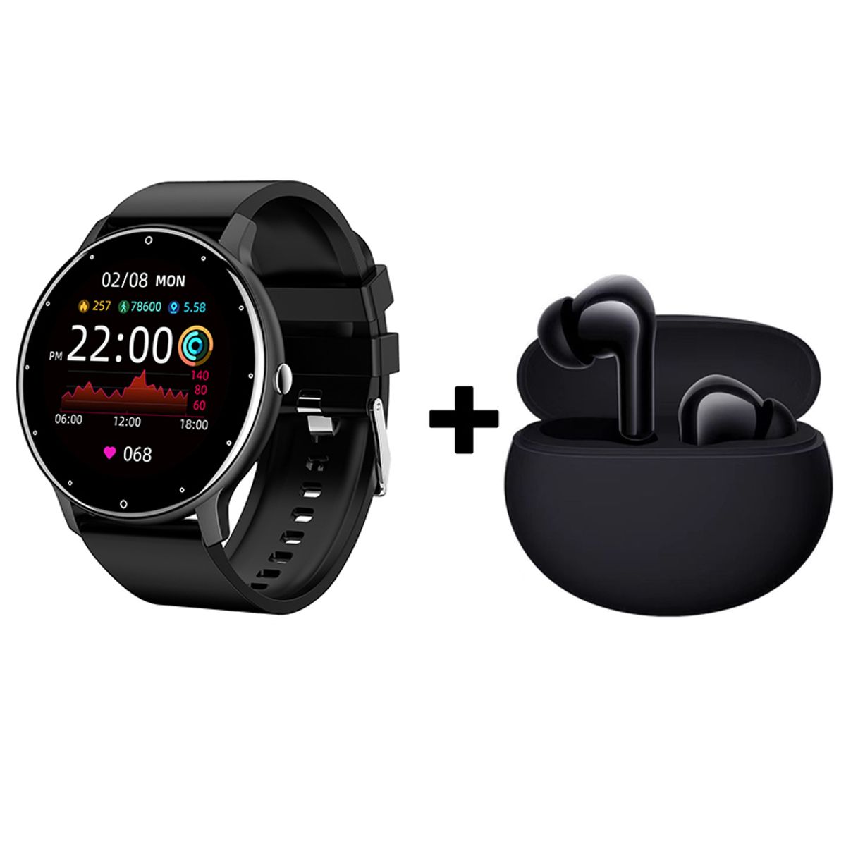 XIAOMI - Audífonos Bluetooth Redmi Buds 4 Active y Reloj Inteligente ZL02-Negro