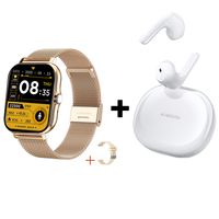 Audífonos Bluetooth Air 3 SE y Reloj Inteligente Y13 - Dorado Blanco