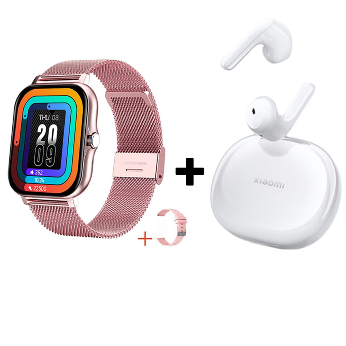 XIAOMI - Audífonos Bluetooth Xiaomi Air 3 SE y Reloj Inteligente Y13 - Rosa