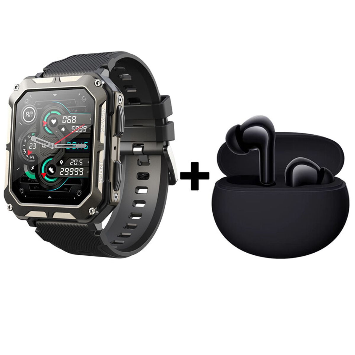 XIAOMI - Audífonos Bluetooth Redmi Buds 4 Active y Reloj Inteligente C20 PRO