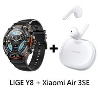Audífonos Bluetooth Air 3 SE y Reloj Inteligente Smart Watch Y8 Blanco