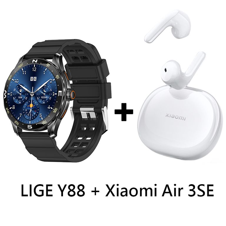 Audífonos Bluetooth Air 3 SE y Reloj Inteligente Y88
