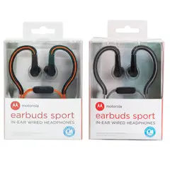 MOTOROLA - Audifonos Earbuds Sport SH008 set de 2 negro+naranja