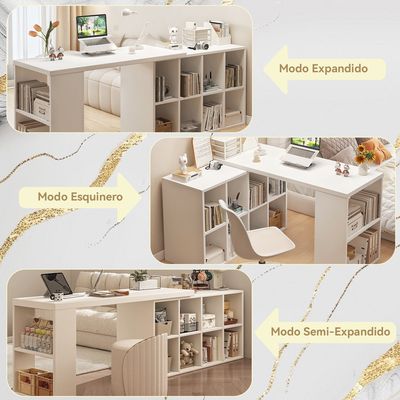 Imagen 2 del producto Escritorio Esquinero En L Modular 100 cm Oficina - 100×50×75 cm + 100×38×72 cm
