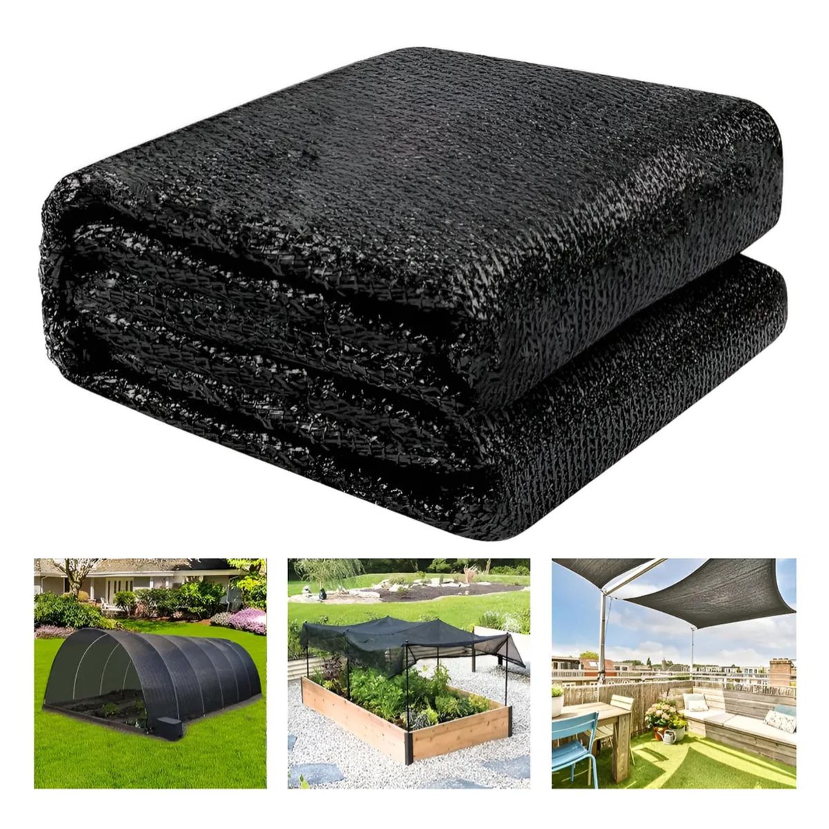 KINDA NICE - Malla Raschel 80% Sombra Ancho 4.2 Mts X 10 Mts Largo (42m2)