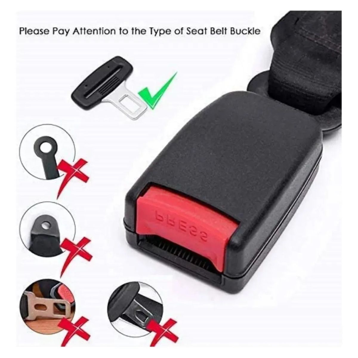 KUANGYE - Extensor Universal Cinturón De Seguridad Para Autos 36cm