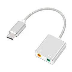 GENERICO - Tarjeta de Sonido 7.1 USB-C con Entrada para Micrófono y Salida de Audio