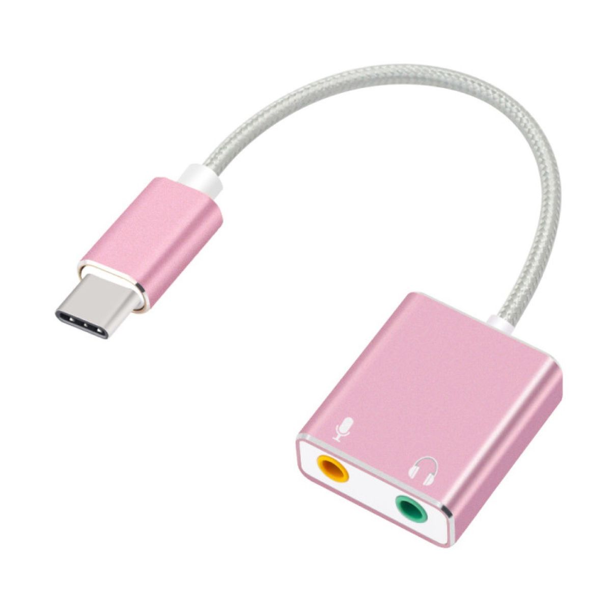 GENERICO - Tarjeta de Sonido 7.1 USB-C con Entrada para Micrófono y Salida de Audio