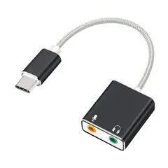 GENERICO - Tarjeta de Sonido 7.1 USB-C con Entrada para Micrófono y Salida de Audio