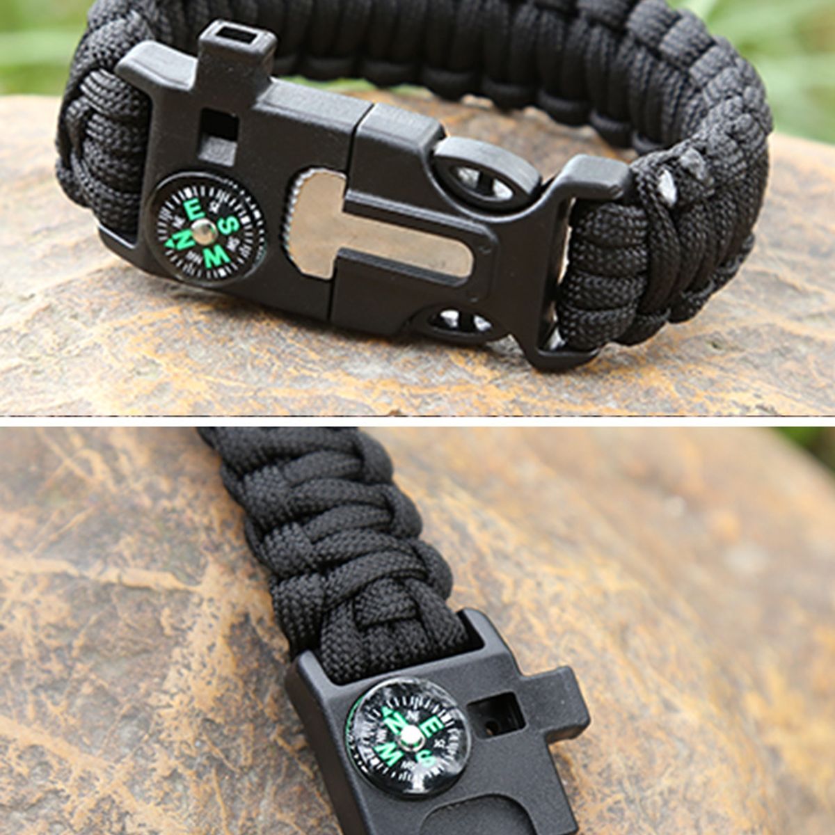 GENERAL - 2pcs Pulsera De Supervivencia De Emergencia Al Aire Libre Camuflaje