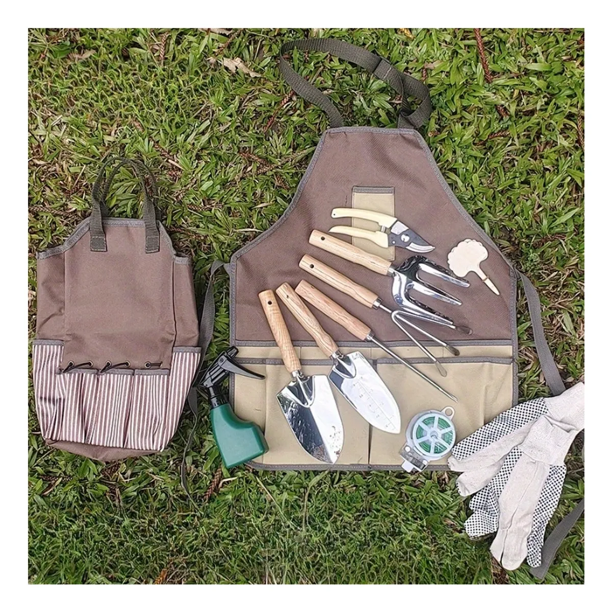 KINDA NICE - Delantal Pechera Jardinería Taller Tela Oxford Impermeable