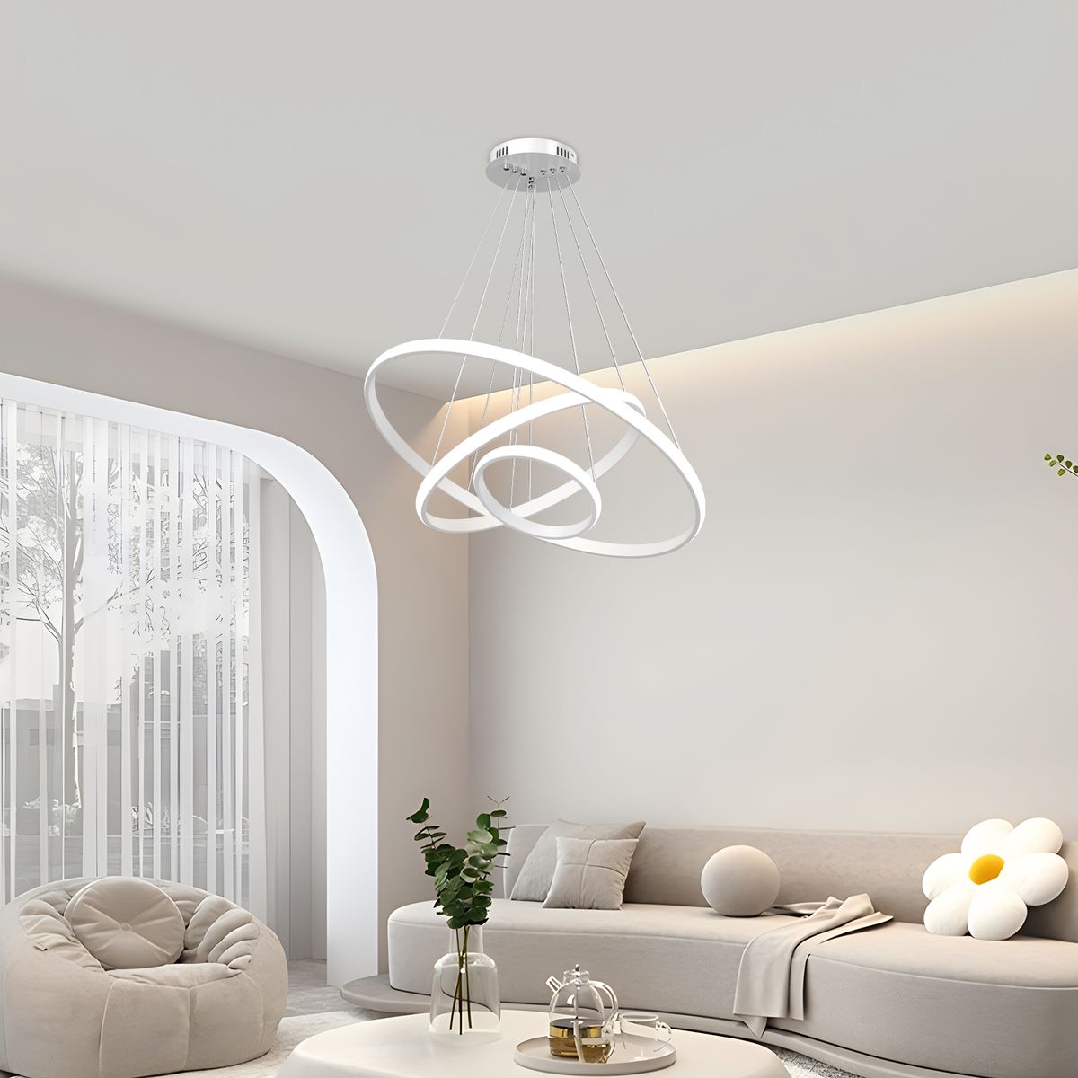 HALMAN - Diseño de Techo Suspendido DIY-Minimalista Triple Tono