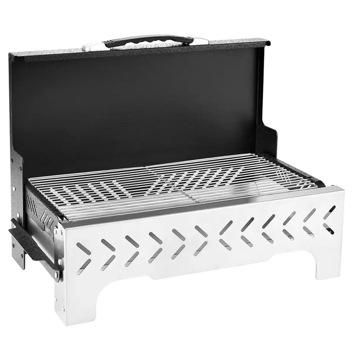 BLUEDREAMER - Camping Grill Stainless Steel Camping Fire Pit Grill Portable Desktop Rack Barbecue