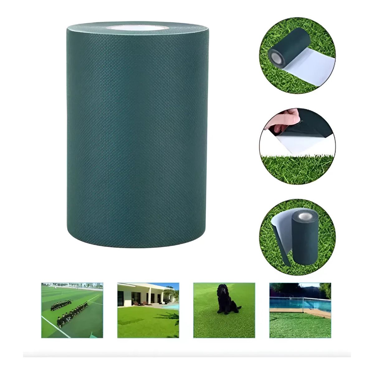 KUANGYE - 15cmx10m Cinta Sintética Para Césped Verde Césped Artificial