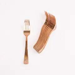 GENERICO - TENEDOR ROSE GOLD X10 UNI