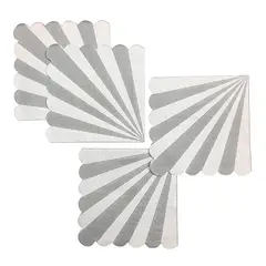 GENERICO - SERVILLETA LINEAS PLATEADA 33X33 X20 X1 UNI