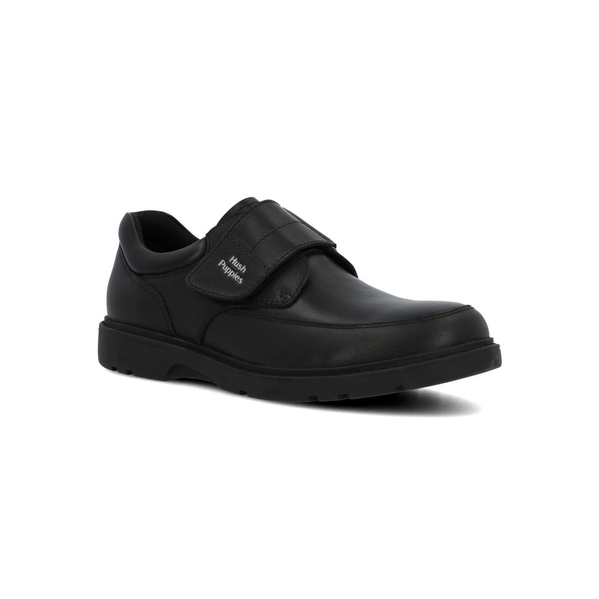 HUSH PUPPIES - Zapato Escolar Cuero Niño Arco Negro HUSH PUPPIES