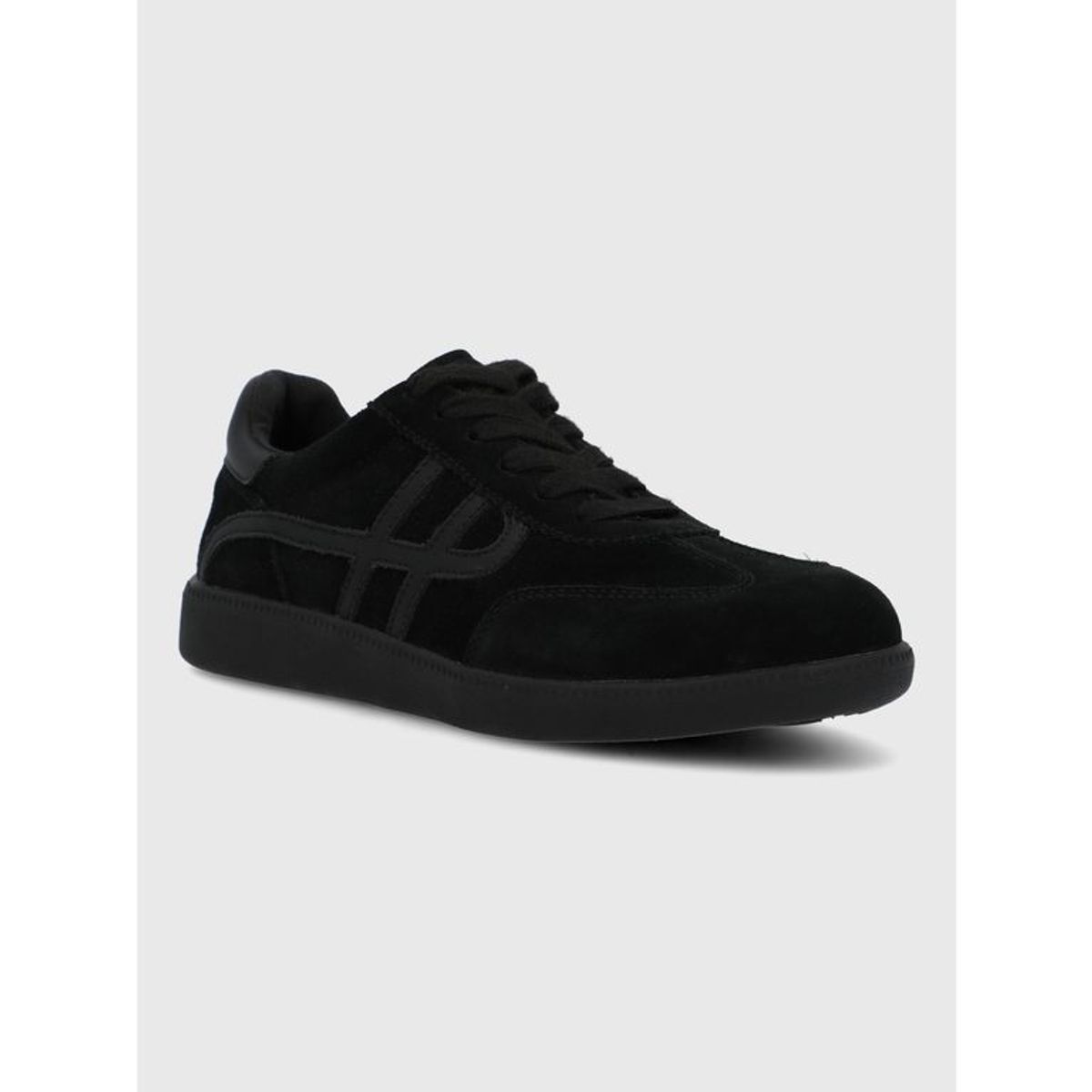 HUSH PUPPIES - Zapatilla Escolar Cuero Niño Boreo Negro HUSH PUPPIES