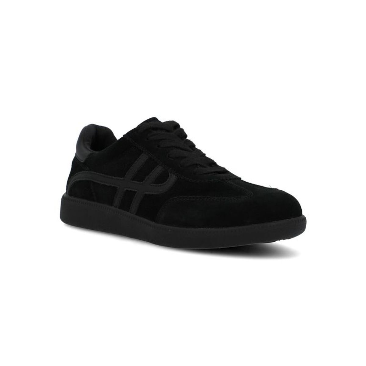 HUSH PUPPIES - Zapatilla Escolar Cuero Niño Boreo Negro HUSH PUPPIES