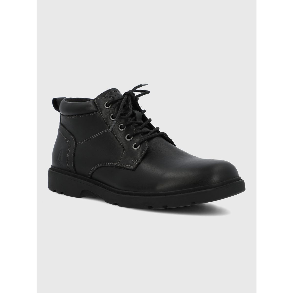 HUSH PUPPIES - Botin Escolar Cuero Niño Gardia Negro HUSH PUPPIES