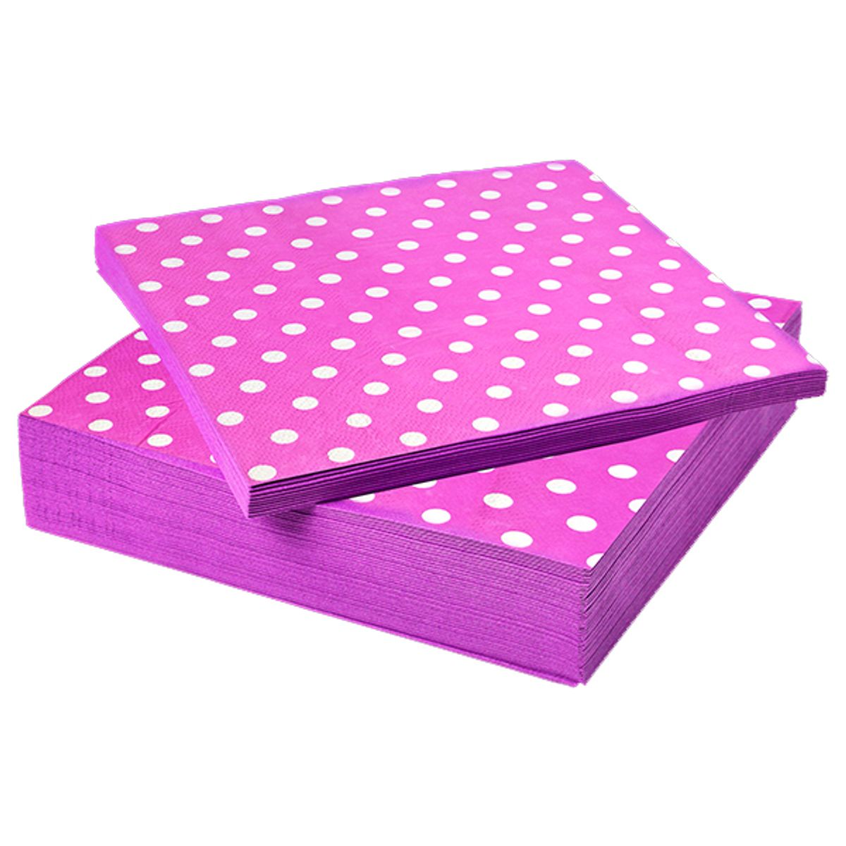GENERICO - SERVILLETA POLKA FUCSIA 33X33 X20 UNI