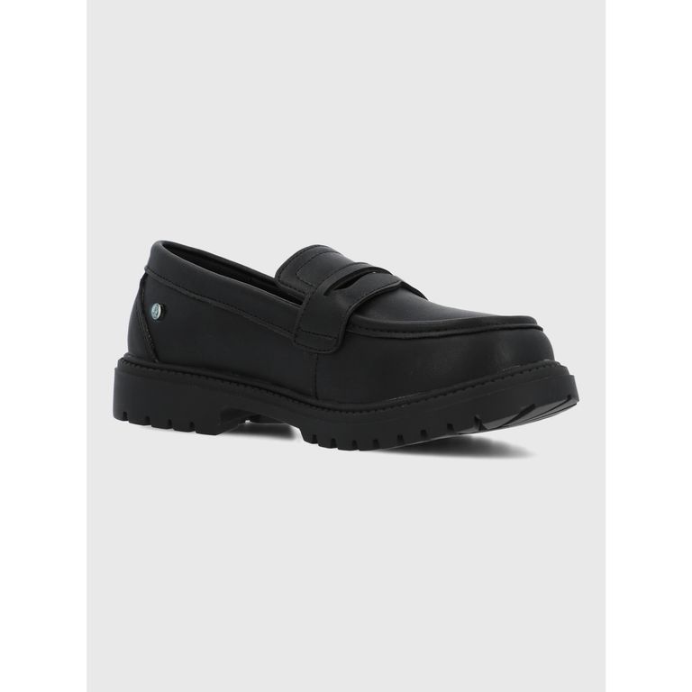 Mocasin Escolar Cuero Niña Riss Negro