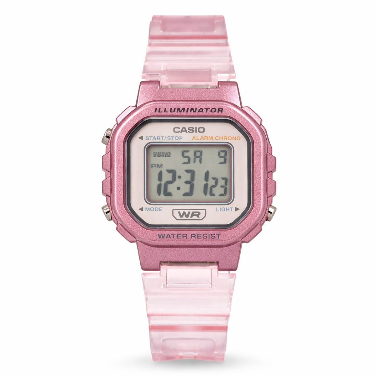 CASIO - Reloj Casio dama LA-20WHS-4A correa resina transparente rosa