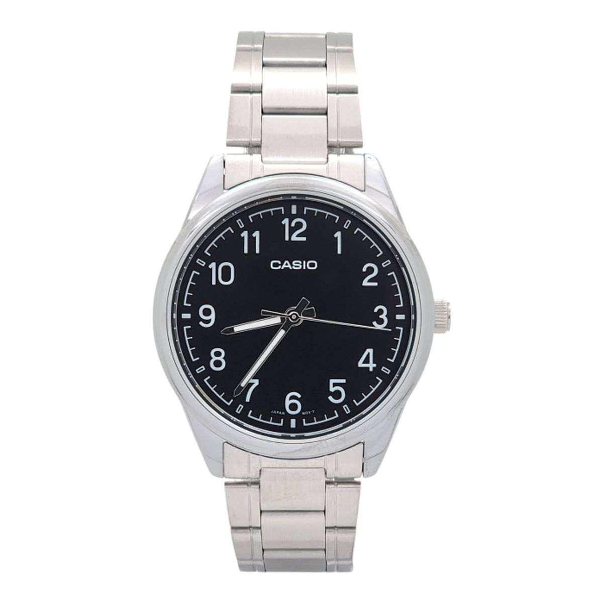 CASIO - Reloj Casio caballero MTP-V005D-1B correa acero fondo negro